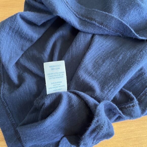 Marine Layer Women's T-Shirt Size XS Navy Blue V-neck Tee Minimalist Classic - Picture 12 of 14